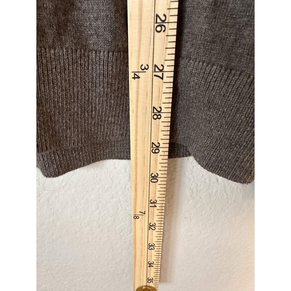 Banana Republic Mens M Brown Silk Cashmere Blend Quarter 1/4 Zip Sweater Medium - Picture 8 of 8